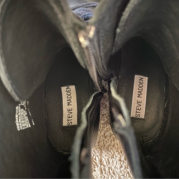 Steve Madden Geneva Combat Boot, Black Leather, size 7 - Picture 14 of 14